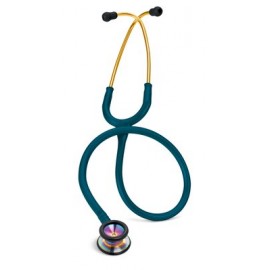 3M™ Littmann® Classic II Paediatric Stethoscope 2153, Rainbow-Finish Chestpiece,  Caribbean Blue Tube